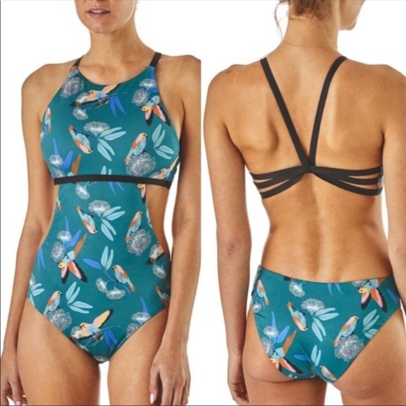 Patagonia Other - Patagonia Nireta One- Piece Teal Parrots Swimsuit